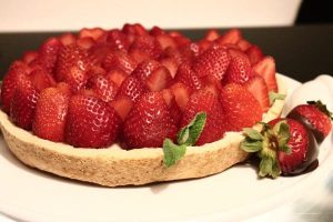 Tarte aux fraises sans beurre